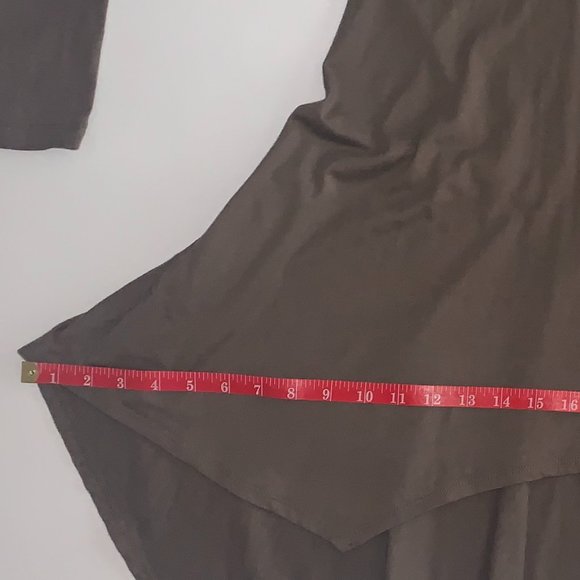 NWOT Logo Lori Goldstein Long Sleeve Dark Camo Green (Almost Brown) Shirt Sz Lg - Picture 12 of 13